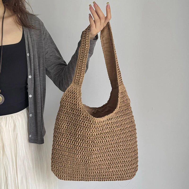 Sac rotin tressé été - photo 2