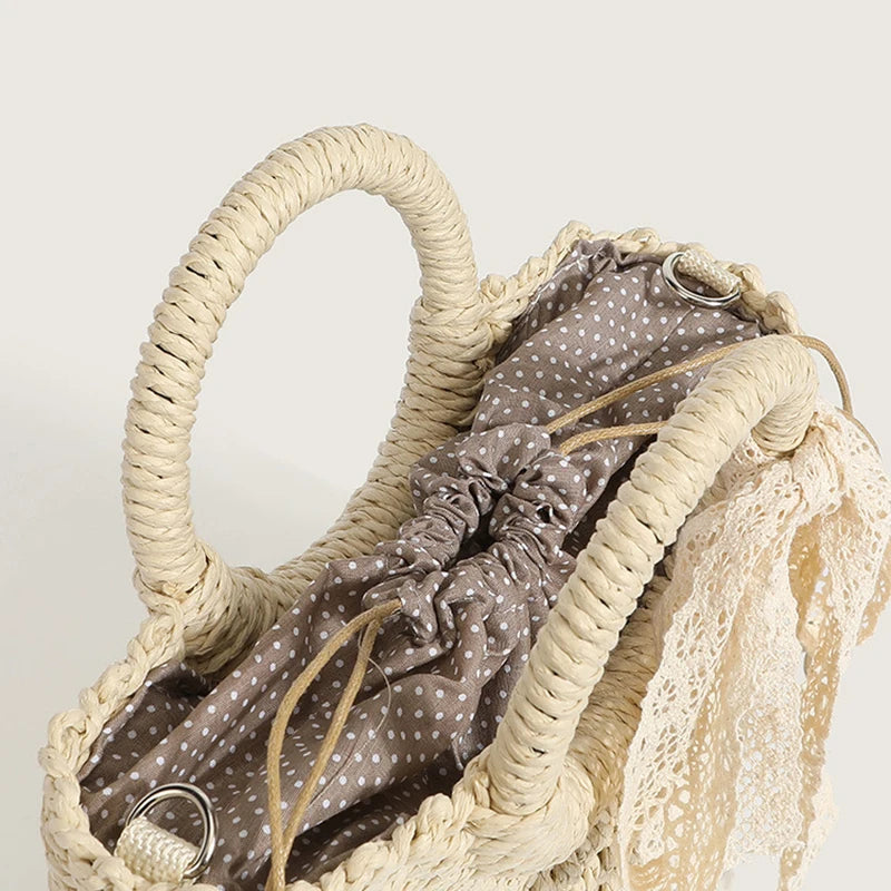 Sac demi-lune rotin été - photo 5