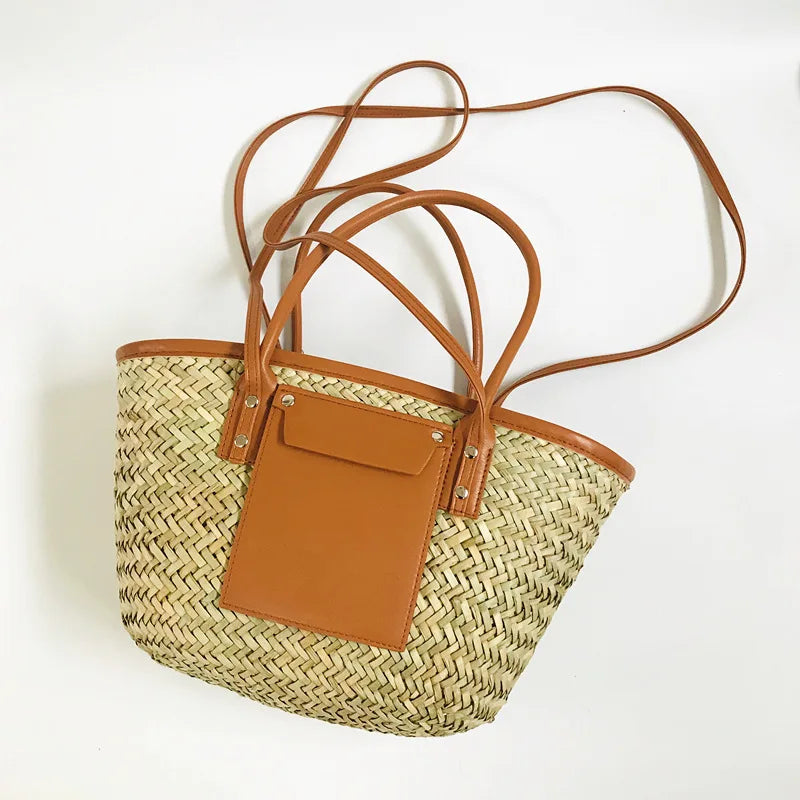 Sac seau rotin tressé - photo 7