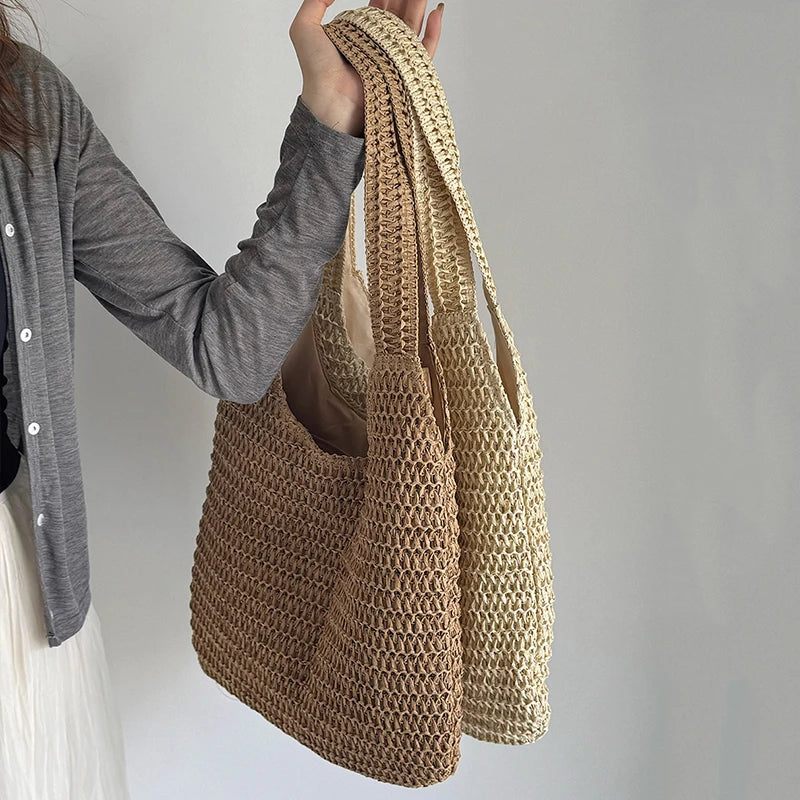 Sac rotin tressé été - photo 4