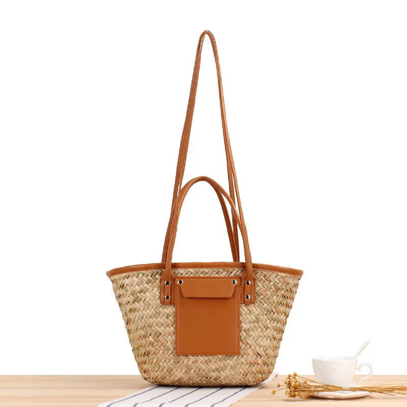 Sac seau rotin tressé - photo 3