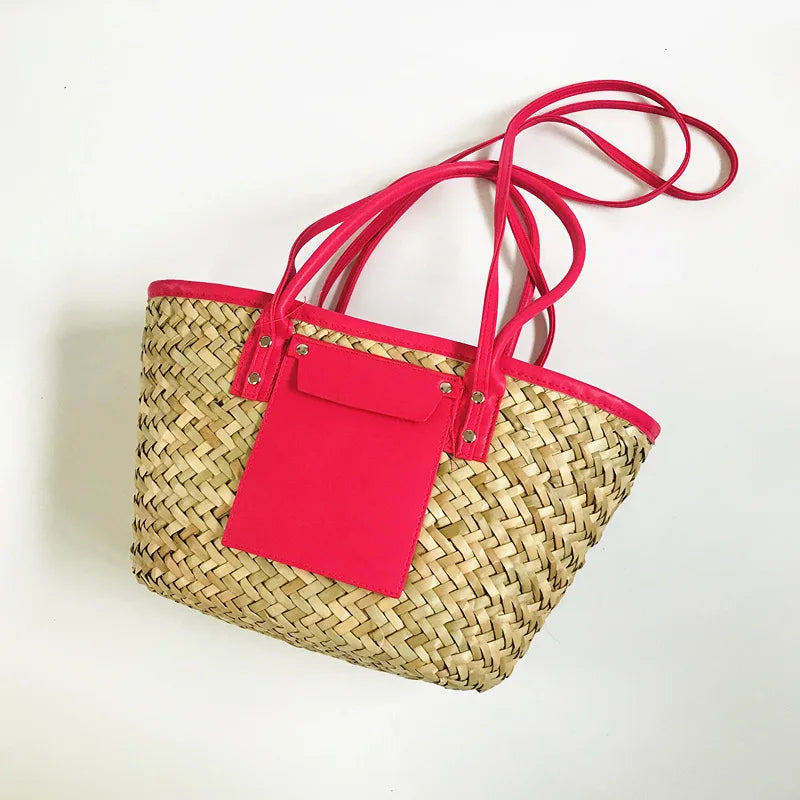 Sac seau rotin tressé - photo 8