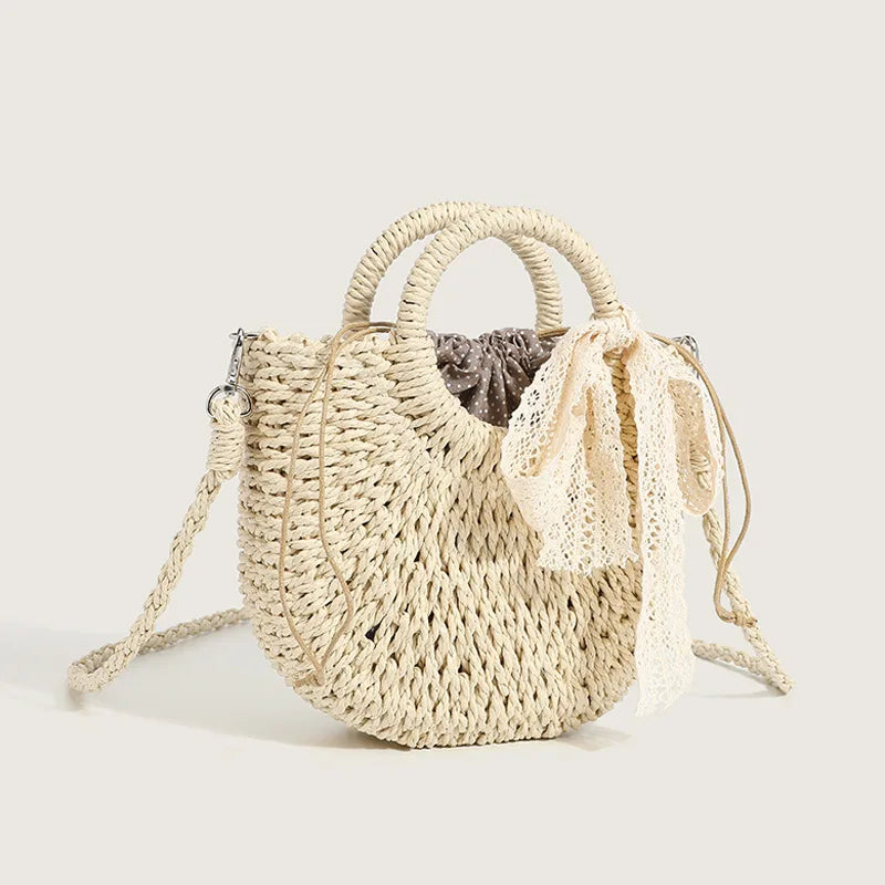 Sac demi-lune rotin été - photo 1