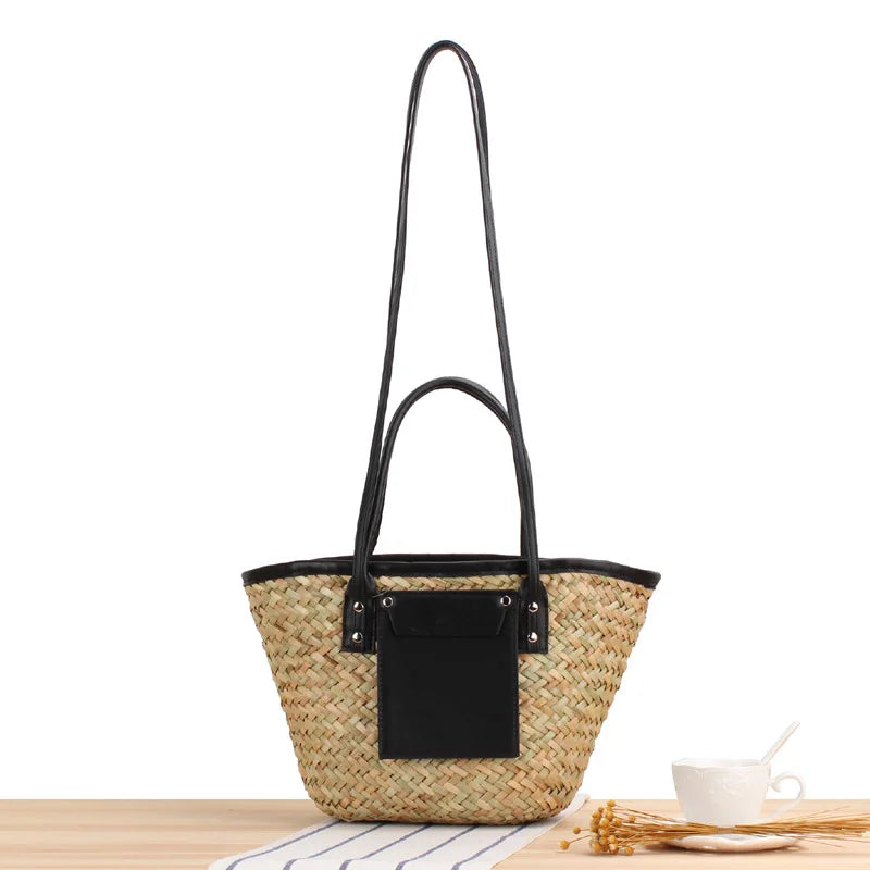 Sac seau rotin tressé - photo 10