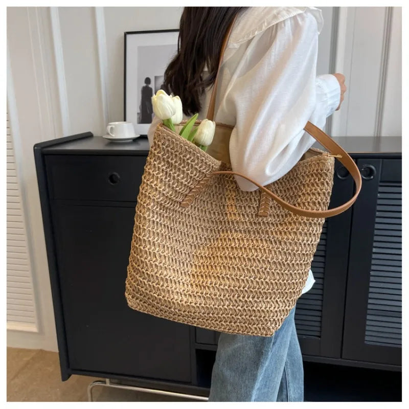 Cabas paille bohème - photo 2