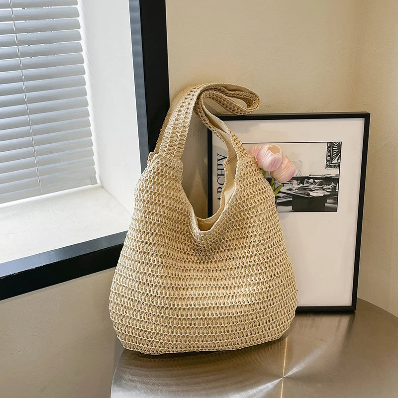 Sac rotin tressé été - photo 7