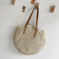 Sac rond paille ajourée - photo 7