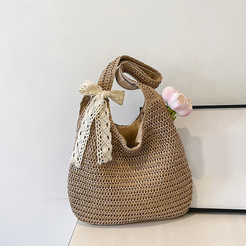 Sac rotin tressé été - photo 9