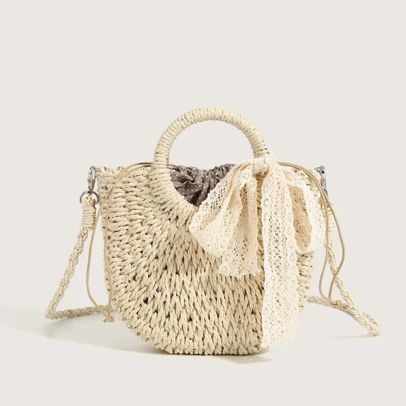 Sac demi-lune rotin été - photo 6