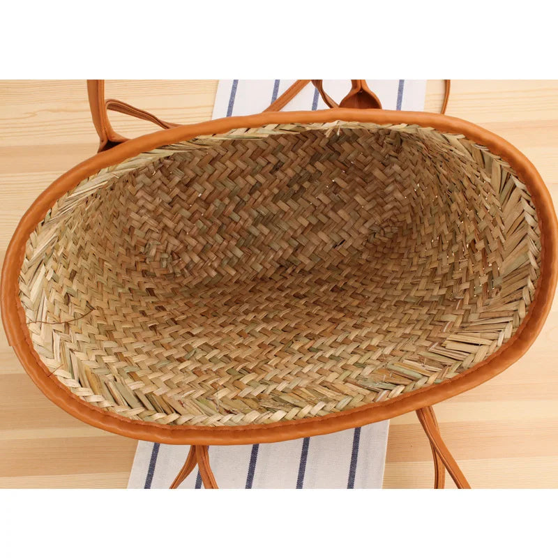 Sac seau rotin tressé - photo 5
