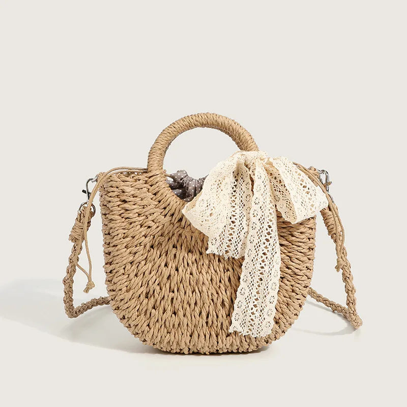Sac demi-lune rotin été - photo 7