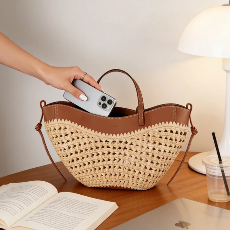 Sac raphia ajouré quotidien - photo 3