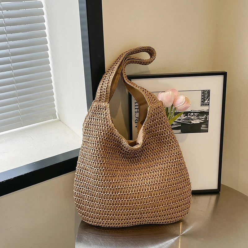 Sac rotin tressé été - photo 10